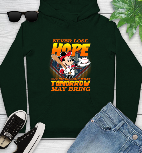 Philadelphia Phillies MLB Baseball Mickey Disney Never Lose Hope Youth Hoodie 14