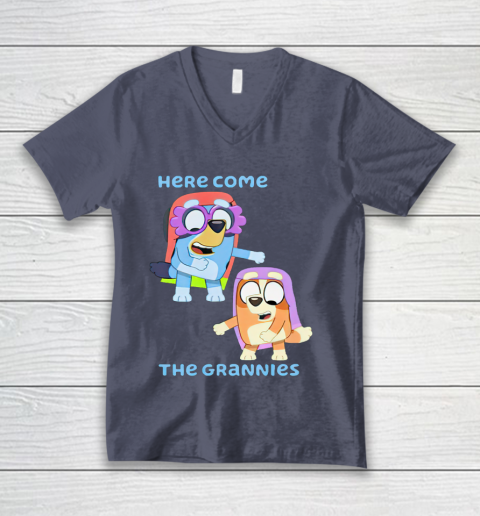 Blueys Shirt Here Come The Grannies V-Neck T-Shirt 7