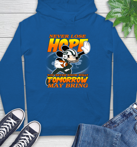 New York Jets NFL Football Mickey Disney Never Lose Hope Hoodie 9
