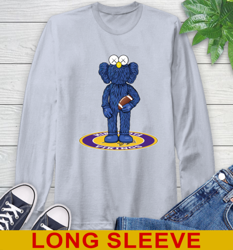 NFL Football Minnesota Vikings Kaws Bff Blue Figure Shirt Long Sleeve T-Shirt 6
