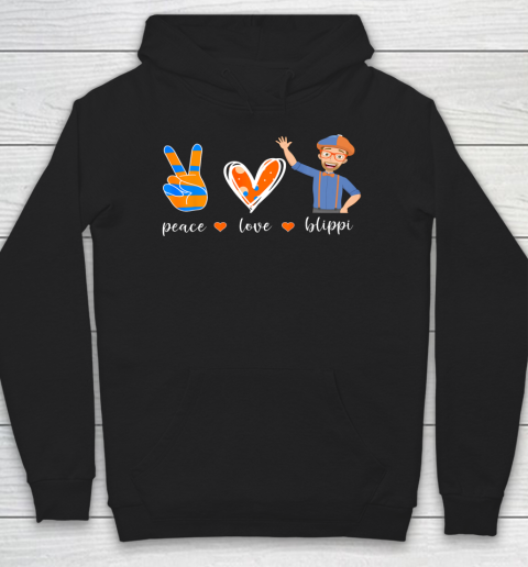 Peace Love Blippis Funny Lover Hoodie