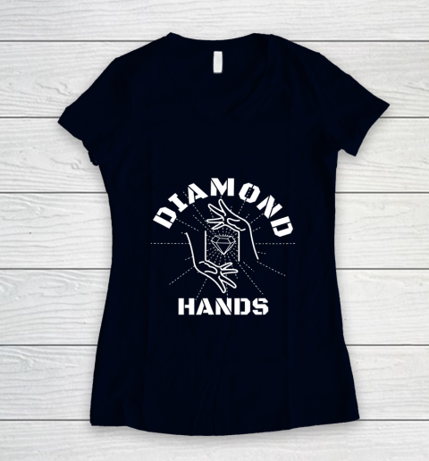 Gme Diamond Hands Autist Stonk Market Tendie Stock Wht Text Women S V Neck T Shirt Tee For Sports This is for you, you diamond handed bastard. tee for sports