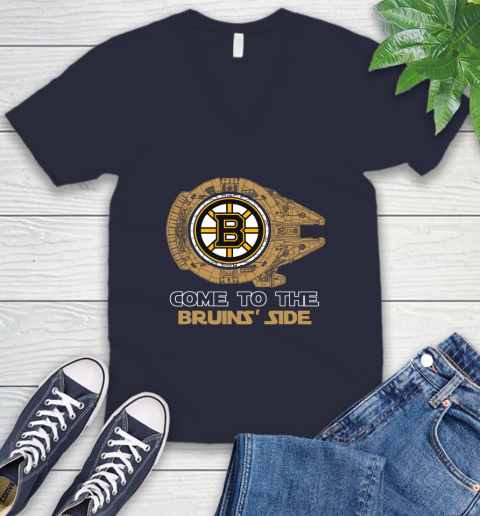NHL Come To The Boston Bruins Wars Hockey Sports V-Neck T-Shirt 2