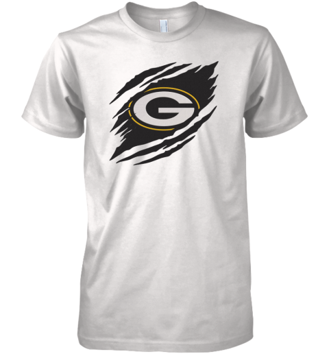 Green Bay Packers Logo NFL Embroidery Designs Premium Men's T-Shirt