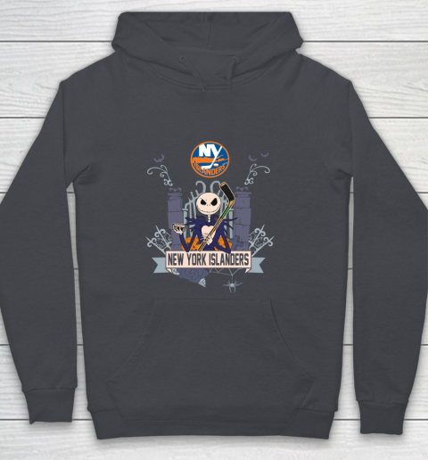NHL New York Islanders Hockey Jack Skellington Halloween Youth Hoodie 5