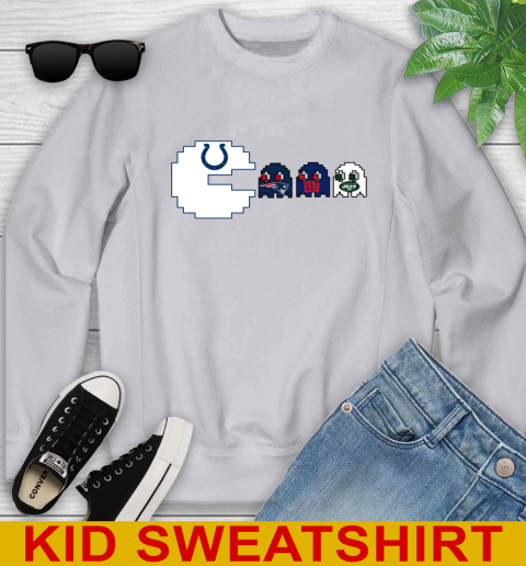 Indianapolis Colts NFL Football Pac Man Champion Youth Sweatshirt 4