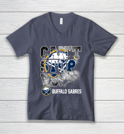 NHL Buffalo Sabres Hockey Can't Stop Vs V-Neck T-Shirt 7