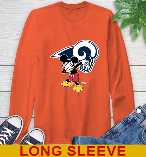 Los Angeles Rams NFL Football Dabbing Mickey Disney Sports Long Sleeve T-Shirt 5
