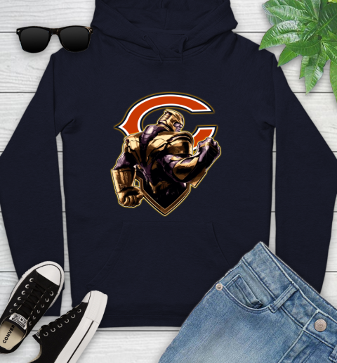 NFL Thanos Avengers Endgame Football Sports Chicago Bears Youth Hoodie 4