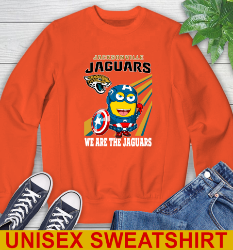 NFL Football Jacksonville Jaguars Captain America Marvel Avengers Minion Shirt Sweatshirt 3
