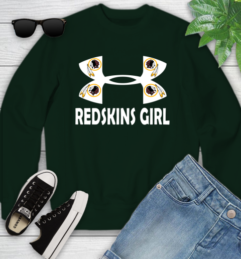 NFL Washington Redskins Girl Under Armour Football Sports Youth Sweatshirt 9