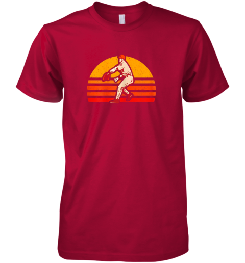 j81h retro vintage baseball pitcher gift baseball lover premium guys tee 5 front red