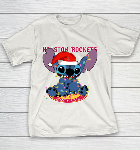 Houston Rockets NBA noel stitch Basketball Christmas Youth T-Shirt