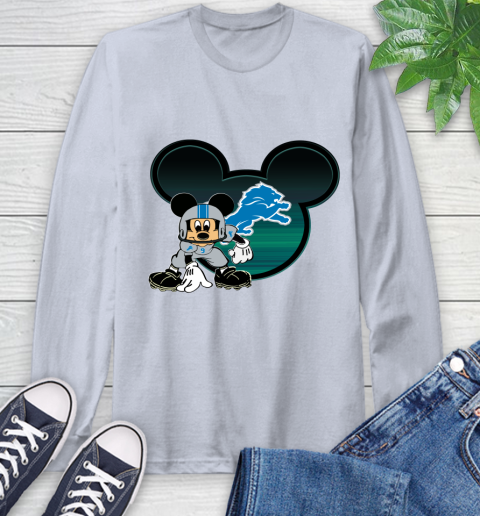 NFL Detroit Lions Mickey Mouse Disney Football T Shirt Long Sleeve T-Shirt 6