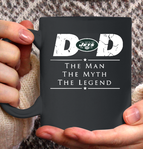 New York Jets NFL Football Dad The Man The Myth The Legend Ceramic Mug 11oz