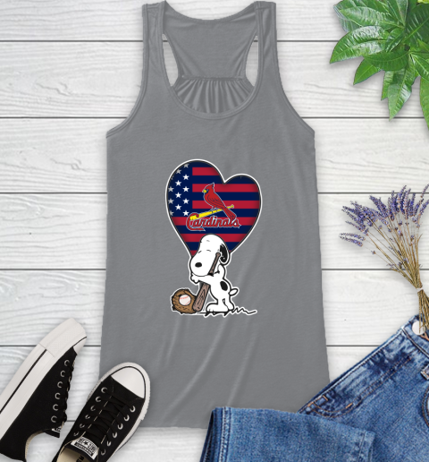 St.Louis Cardinals MLB Baseball The Peanuts Movie Adorable Snoopy Racerback Tank 5