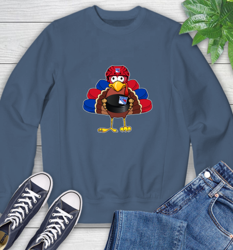 New York Rangers Turkey Thanksgiving Day Sweatshirt 7