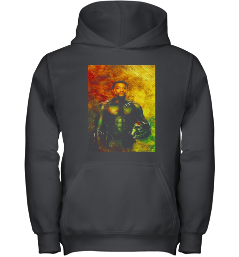 Black Panther Chadwick Boseman 1977 2020 Thank You For The Memories Youth Hoodie