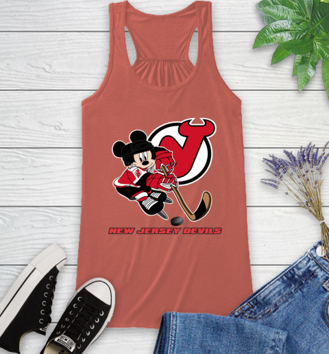 NHL New Jersey Devils Mickey Mouse Disney Hockey T Shirt Racerback Tank 4
