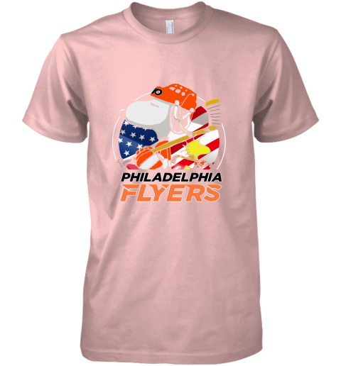 Philadelphia Flyers Ice Hockey Snoopy And Woodstock NHL Premium Men's T-Shirt