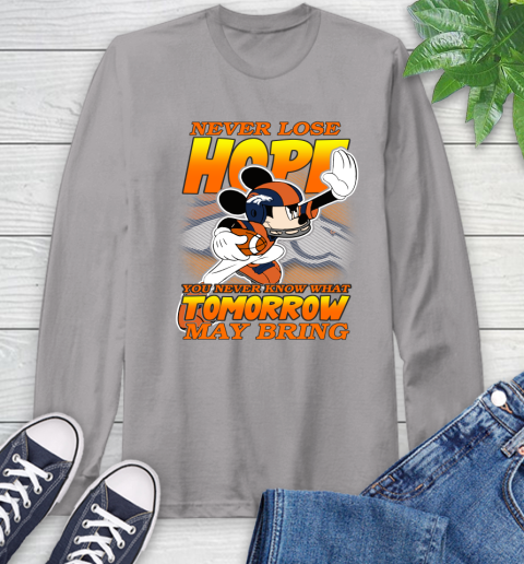 Denver Broncos NFL Football Mickey Disney Never Lose Hope Long Sleeve T-Shirt 6