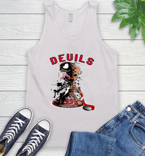 NHL New Jersey Devils Hockey Venom Groot Guardians Of The Galaxy Tank Top