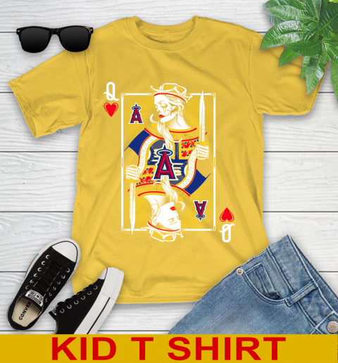 MLB Baseball Los Angeles Angels The Queen Of Hearts Card Shirt Youth T-Shirt 9