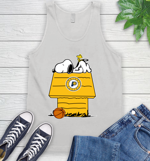 Indiana Pacers NBA Basketball Snoopy Woodstock The Peanuts Movie Tank Top