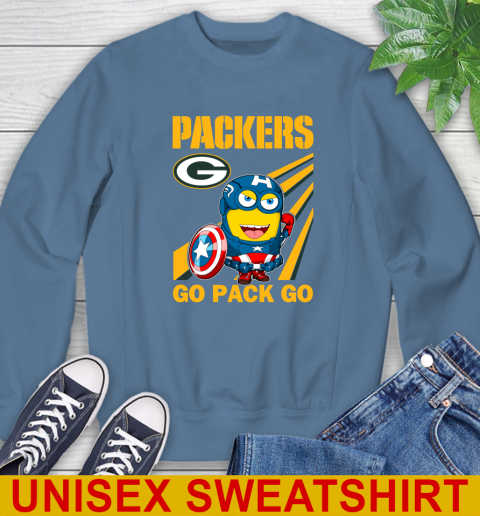 NFL Football Green Bay Packers Captain America Marvel Avengers Minion Shirt Sweatshirt 10