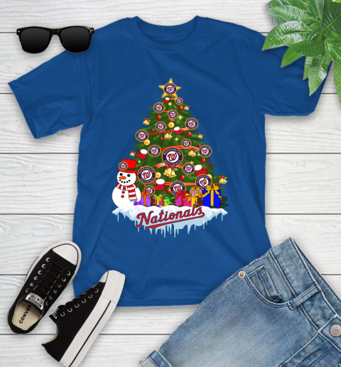 Washington Nationals Merry Christmas MLB Baseball Sports Youth T-Shirt 9