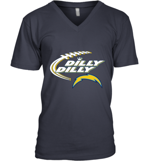 NFL Los Angeles Chargers Dilly Dilly Football Sports E3Dv5QwwsuT v neck unisex 8 95 151514 front navy