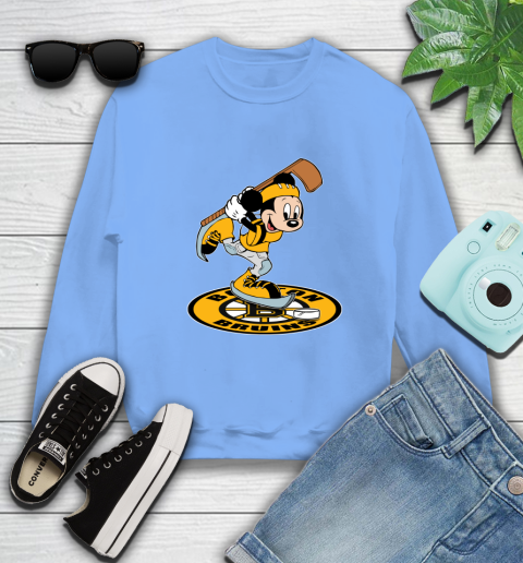 NHL Hockey Boston Bruins Cheerful Mickey Disney Shirt Sweatshirt 11