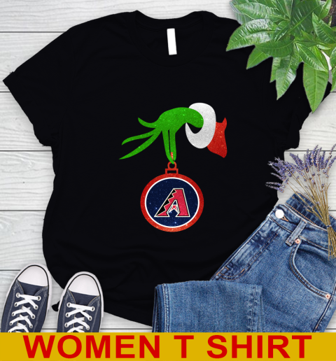 Arizona Diamondbacks Grinch Merry Christmas MLB Baseball Women's T-Shirt 2