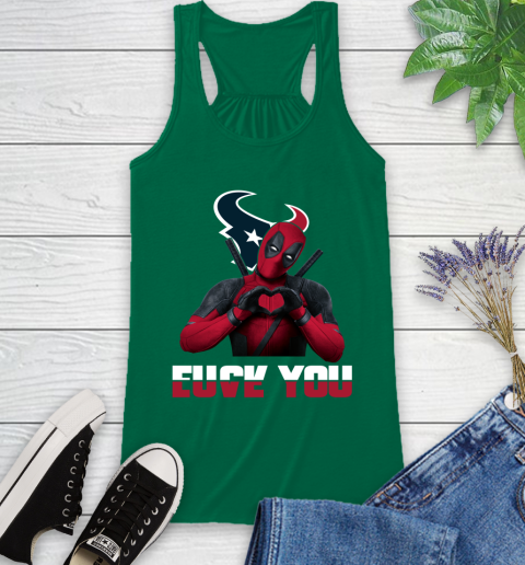 NHL Houston Texans Deadpool Love You Fuck You Football Sports Racerback Tank 6