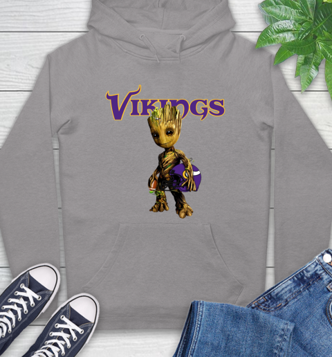 Minnesota Vikings NFL Football Groot Marvel Guardians Of The Galaxy Hoodie 6