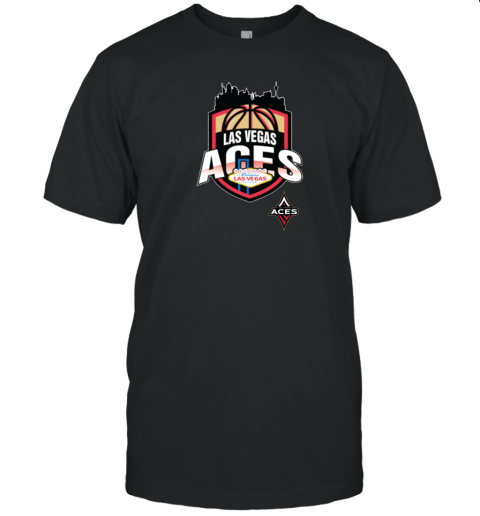 Unisex Las Vegas Aces Stadium Essentials Black Crest T-Shirt