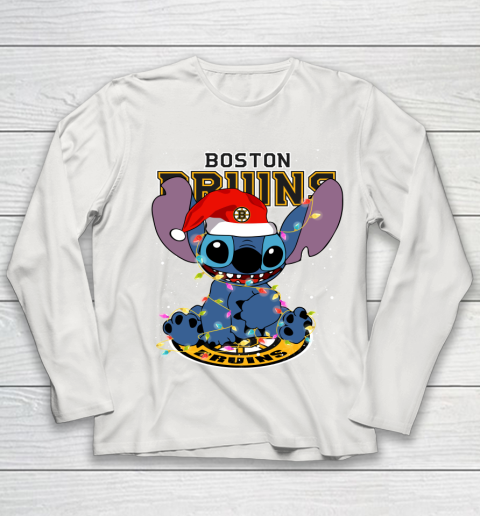 Boston Bruins NHL Hockey noel stitch Christmas Youth Long Sleeve 8
