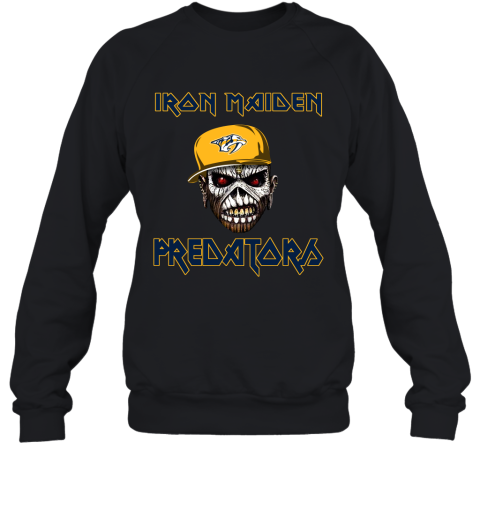 NHL Nashville Predators Iron Maiden Rock Band Music Hockey Sports LyFzTjP2ODD sweatshirt 35 95 151514 front black