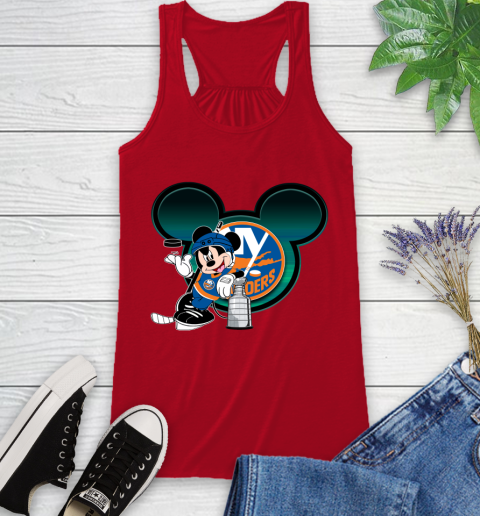NHL New York Islanders Stanley Cup Mickey Mouse Disney Hockey T Shirt Racerback Tank 6