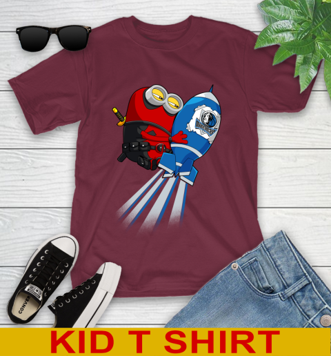 NBA Basketball Dallas Mavericks Deadpool Minion Marvel Shirt Youth T-Shirt 5