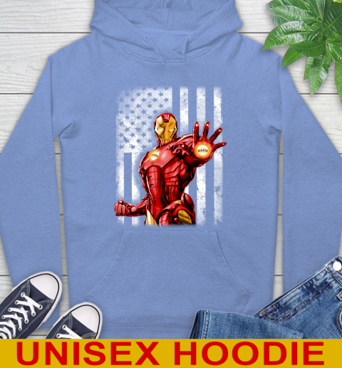 San Francisco Giants MLB Baseball Iron Man Avengers American Flag Shirt Hoodie 11