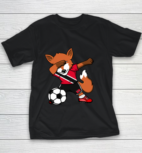 Dabbing Fox Trinidad and Tobago Soccer Fans Jersey Football Youth T-Shirt