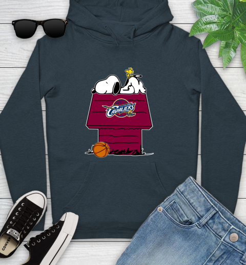 Cleveland Cavaliers NBA Basketball Snoopy Woodstock The Peanuts Movie Youth Hoodie 8