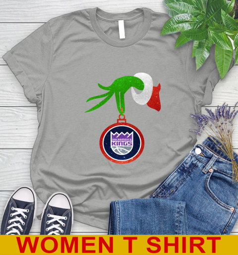 Sacramento Kings Grinch Merry Christmas NBA Basketball Women's T-Shirt 11