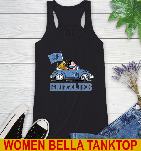 NBA Basketball Memphis Grizzlies Pluto Mickey Driving Disney Shirt Racerback Tank 2