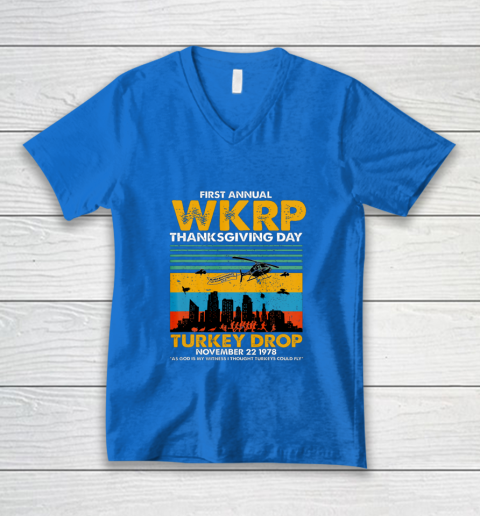 Wkrp Turkey Drop Shirt Turkey Drop T Shirt Turkey Drop Retro V-Neck T-Shirt 5