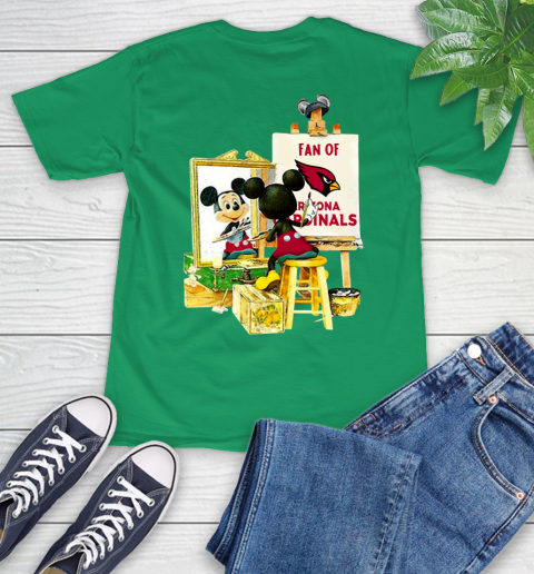 NFL Football Arizona Cardinals Mickey Drawing Shirt 8
