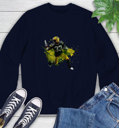 Aaron Jones Running Green Bay Packers Sweatshirt 2