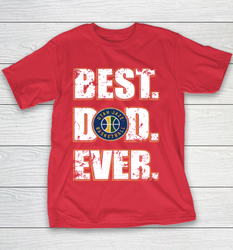 NBA Utah Jazz Basketball Best Dad Ever Family Shirt Youth T-Shirt 7