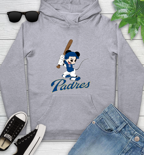 MLB Baseball San Diego Padres Cheerful Mickey Mouse Shirt Youth Hoodie 6